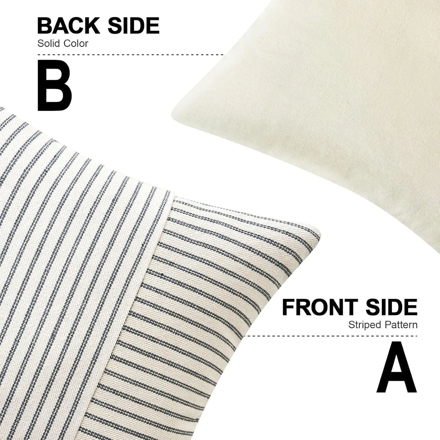 Woven Neutral Stripe Pillow Cover